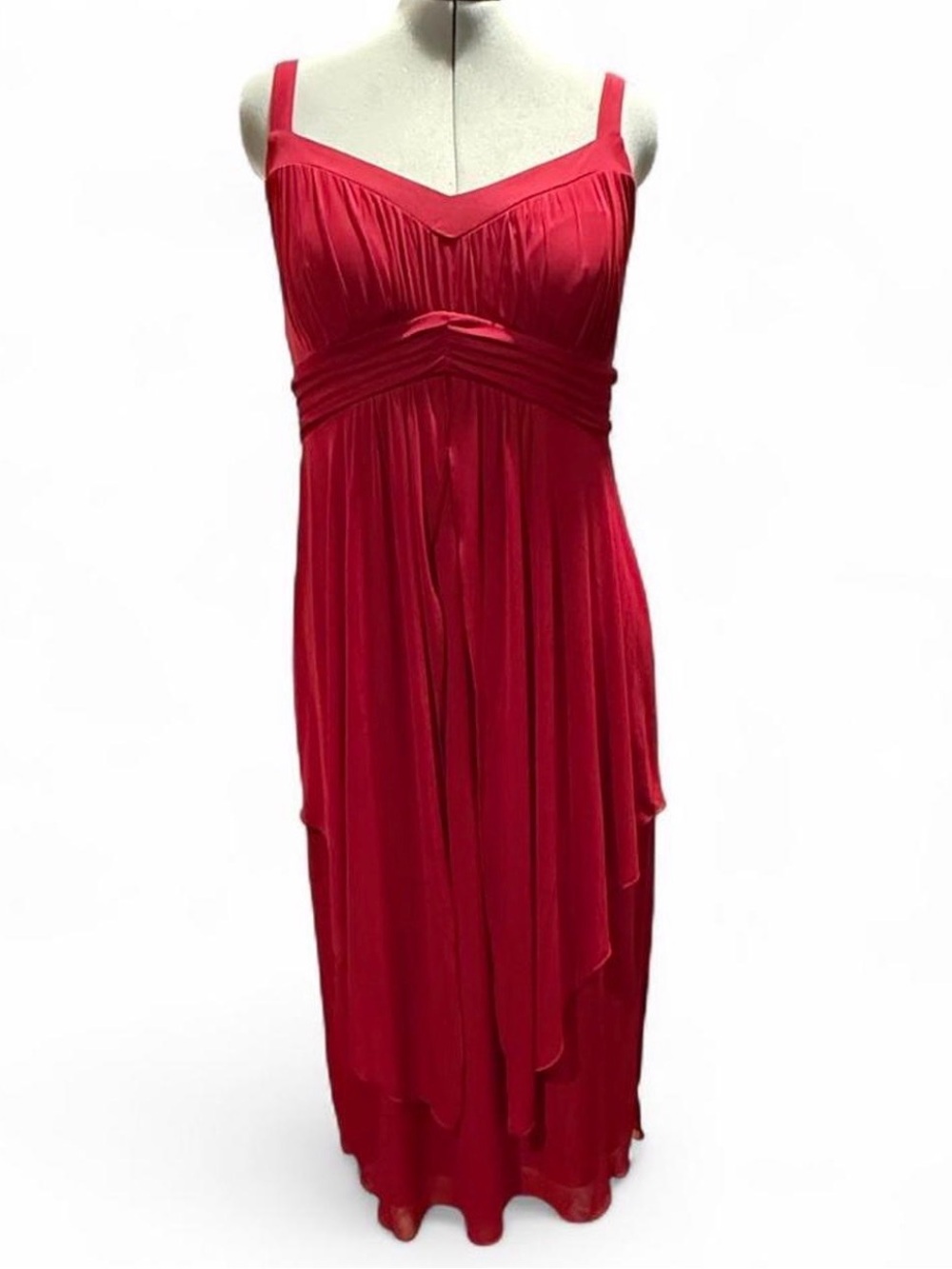Enfocus Studio Red Sleeveless Maxi Dress with V-Neck